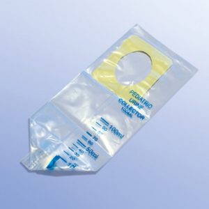 Urinbeutel für Kinder zum Ankleben, für Kinder beider Geschlechter ohne Ablauf, graduiert 10-100 cm³.