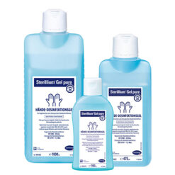 Sterillium Gel pure, Hochwirksames Hände-Desinfektionsgel mit bewährtem feuchtigkeitsspendenden Pflegekomplex.