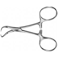 BACKHAUS Tuchklemme, gebogen, 110 mm (4 1/4"), spitz