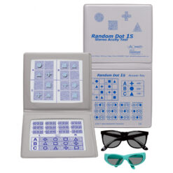 Stereotest Random Dot 1S mit geometrischen Formen, Buchformat