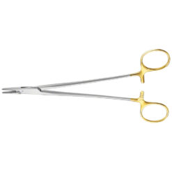 CRILE-WOOD DUROGRIP Hartmetall Nadelhalter, gerade, 185 mm (7 1/4"), mit Teilung 0,4 mm, Nahtmaterial 4/0 - 6/0