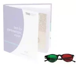 Brille Rot-Grün für TNO-Stereotest (rechtes Auge: grün, linkes Auge: rot)