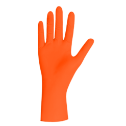 Handschuhe Nitril Orange Pearl