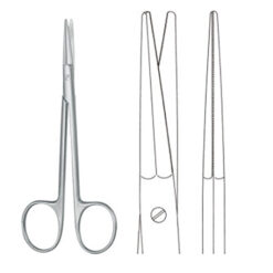 Präparierschere GORNEY gerade/gezahnt