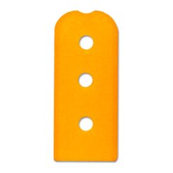 Präzisionsschutzkappe 2 x 9 x 25mm gelocht Farbe: orange (transluzent)