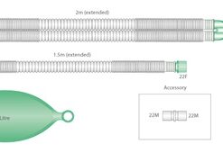 Compact™ Beatmungssysteme - ausziehbar  2.0m, komplett mit Beutel 2 Liter und Zusatzschlauch 1.5m