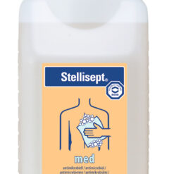 Stellisept med, Milde antimikrobielle Waschlotion für Körper, Haare und Hände mit feuchtigkeitsspendenden Pflegekomplex.