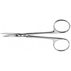 Feine Schere (Gefäßschere), gerade, 1 Blatt mit Knopf, 120 mm