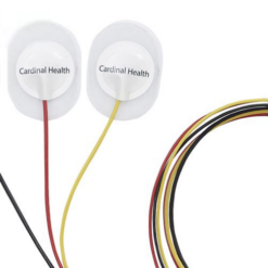 Kendall™ H203PGK Elektroden für Neugeborene, Elektroden mit vormontierten Kabeln, 30 x 22 mm, Farbcode Weiß, 4 mm Bananenbuchse