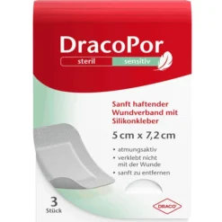 DracoPor sensitiv, Sanft haftender steriler Wundverband mit Silikonkleber
