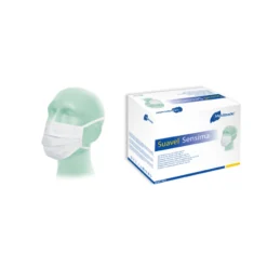 OP-Maske Suavel® Sensima für Allergiker , zum Binden, 3-lagig, weiße Aussenseite