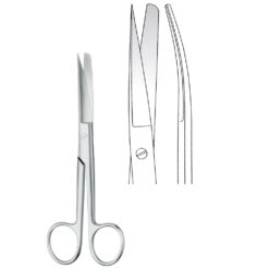 Chirurgische Schere, gebogen spitz/stumpf