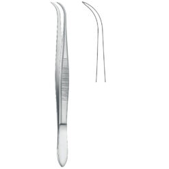Splitterpinzette glatt/gebogen