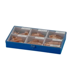 Fingerschienen-Satz nach Stack Gr. 1-6 hautfarben im Etui