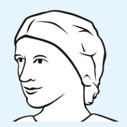 OP-Hauben Foliodress cap Comfort Form aqua