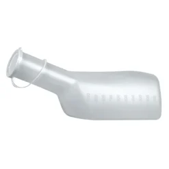 Urinflasche für Männer eckig, weißer Deckel