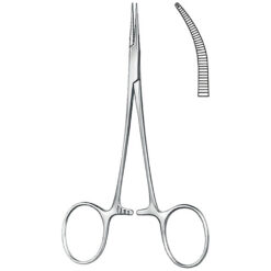 Arterienklemme HALSTED-MOSQUITO gebogen, 1 x 2 Zähne