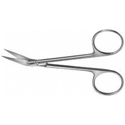 Feine Schere (Irisschere), seitwärts gewinkelt, feines Modell, spitz/spitz, 110 mm