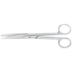 Chirurgische Schere, gebogen, standard, spitz/stumpf, 175 mm