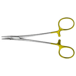 CRILE-WOOD (BABY) DUROGRIP Hartmetall Nadelhalter, gerade, 150 mm (6"), mit Teilung 0,4 mm, Nahtmaterial 4/0 - 6/0