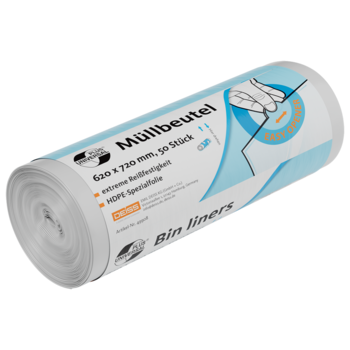 Abfallbeutel Universal Plus 60 Liter, transparent, aus HPDE