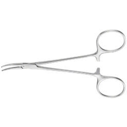 HALSTED (MOSQUITO) Arterienklemme, gebogen, 125 mm (5"), feingliedrig, 1 x 2 Zähne