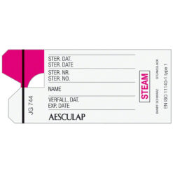 Kennzeichnungsschild 80 x 35 mm, weiß mit Kleberücken und Prozessindikator