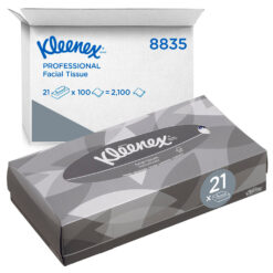 Kleenex® Kosmetiktücher  21,5 cm (L) x 18,6 cm (B),2-lagig. Weiß