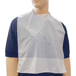 PE-Lätzchen mit Auffangtasche weiß, 41 x 61 cm