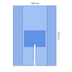 Abdecktuch mit Schlitz Eclipse 196 x 274 cm