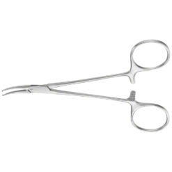 MICRO-HALSTED Arterienklemme, gebogen, 125 mm (5"), feingliedrig, 1 x 2 Zähne