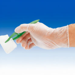 Pinzette, fein geriffelt, Kunststoff, grau