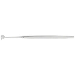 ROLLET Wundhaken, 135 mm (5 1/4"), 4 Zinken, spitz, Tiefe: 2,500 mm, Breite: 7 mm,