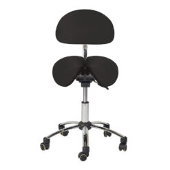 Sattelhocker mit Rückenlehne schwarz