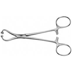 Tuchklemme, gebogen, 140 mm (5 1/2"), nicht perforierend, stumpf, unsteril