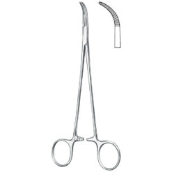 Präparierklemme nach Baby-Mixter 185 mm gebogen