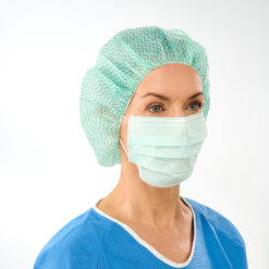 Sentinex OP-Maske Classic EL grün mit Ohrschlaufen