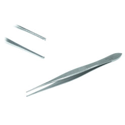 Augenpinzette chir. 1 x 2 Zähne, Spitze 0,7 mm 11,5 cm lang