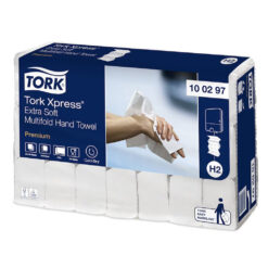 Handtücher Tork Xpress, extra weiches Multifold Handtuch 21 x 34 cm, weiß, 2-lagig