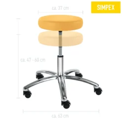 Drehrollhocker SELLA-MED Corona Midi