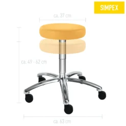 Drehrollhocker SIMPO-THRONA Corona Midi