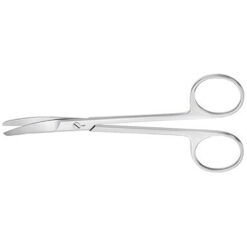 Feine Schere (Irisschere), gebogen, stumpf/stumpf, 130 mm