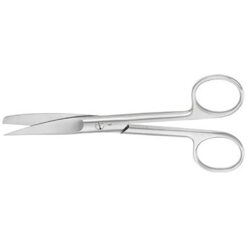 Chirurgische Schere, gebogen, standard, spitz/stumpf, 145 mm