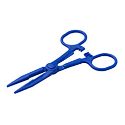 Kocher-Klemme atraumatisch, Kunststoff, blau