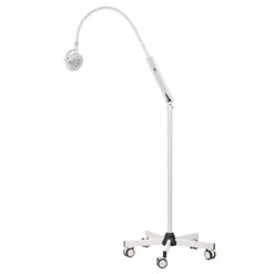 Untersuchungsleuchte Servocomfort LED 5-Fuß-Fahrstativ, Leuchtstärke 44.000 Lux bei 50 cm Abstand bzw. 16.000 Lux bei einem Abstand von 100 cm.