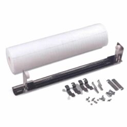 Liegenpapierrrollenhalter Edelstahl, Halterung für Ärzterollen für 39 bis 60 cm Rollenbreite