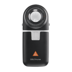 HEINE DELTAone Dermatoskop, Standard Edition (schwarz-silber) mit Kontaktscheibe mit Skala, USB Kabel mit med. zugelassenem Steckernetzteil, Etui