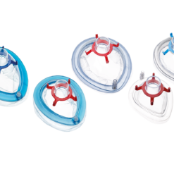 Anästhesiemaske, mit aufblasbarem Maskenwulst und Hakenring