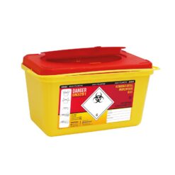 Kanülenabwurfbehälter ratiomed Safe-Box 4,0 Ltr., Abmessungen (H x B x T): ca. 145 x 280 x 190 mm